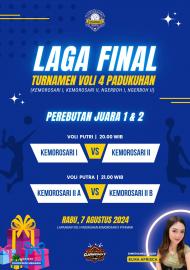 LAGA FINAL TURNAMEN VOLY 4 PADUKUHAN KEMOROSARI I, KEMOROSARI II, NGERBOH I & NGERBOH II